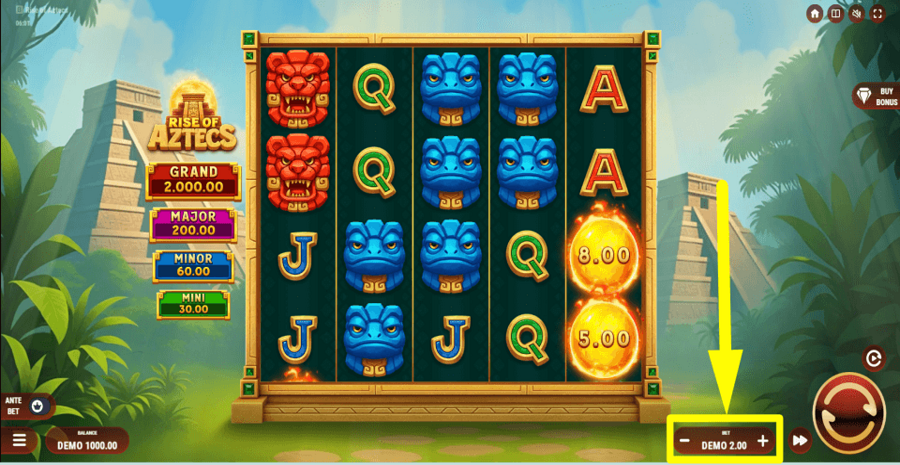 Rise Of Aztecs Bet Value
