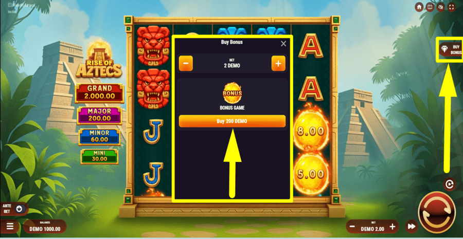 Rise Of Aztecs Buy Feature