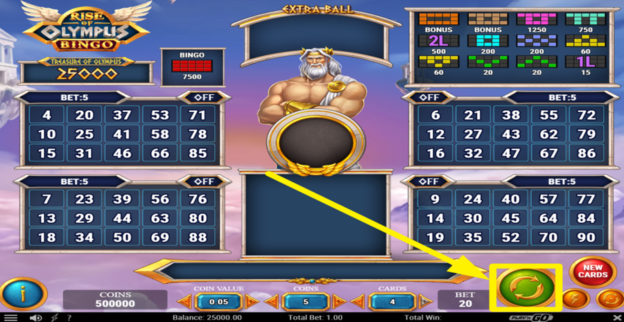 Rise Of Olympus Bingo Play