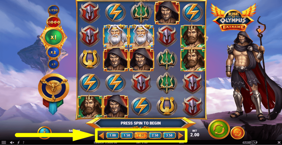 Rise Of Olympus Extreme Bet Value