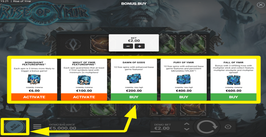 Rise Of Ymir Buy Activate Bonus