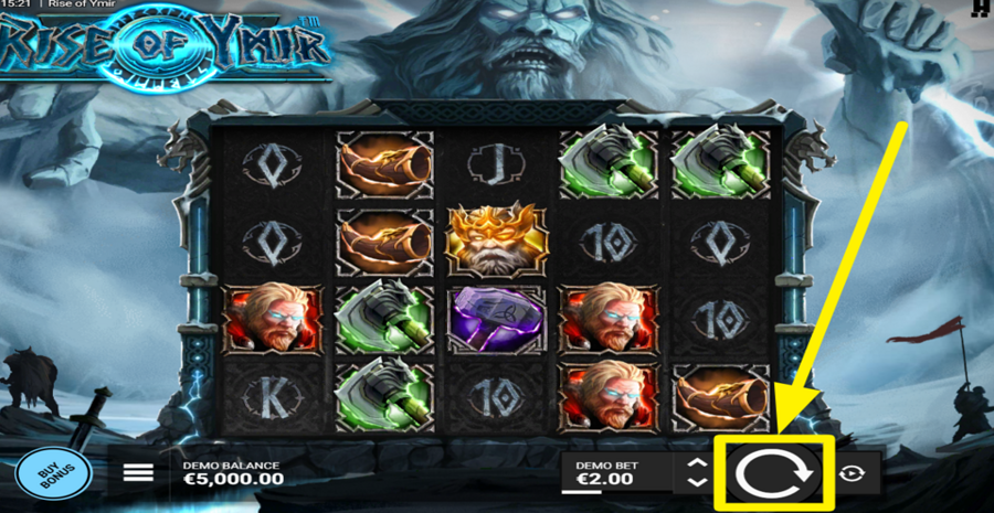 Rise Of Ymir Spin Button