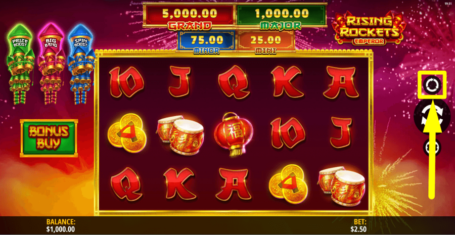 Rising Rockets Emperor Autoplay Feature