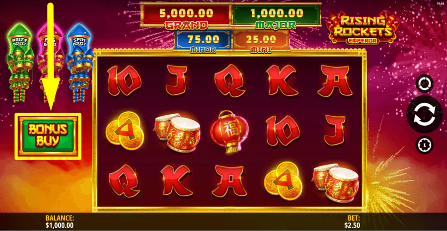 Rising Rockets Emperor Buy Feature