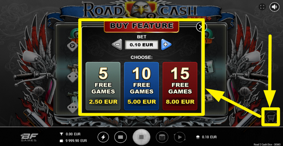 Road 2 Cash Dice Buy Bonus