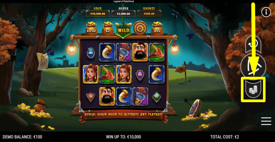 Robin Hood Riches Bet Value