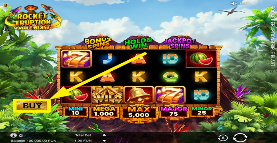 Rocket Eruption Triple Blast Buy Bonus
