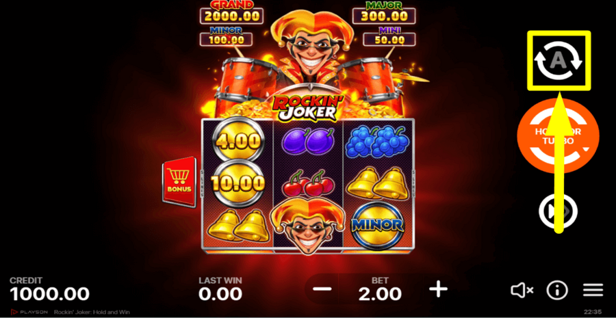 Rockin Joker Hold And Win Autoplay Feature