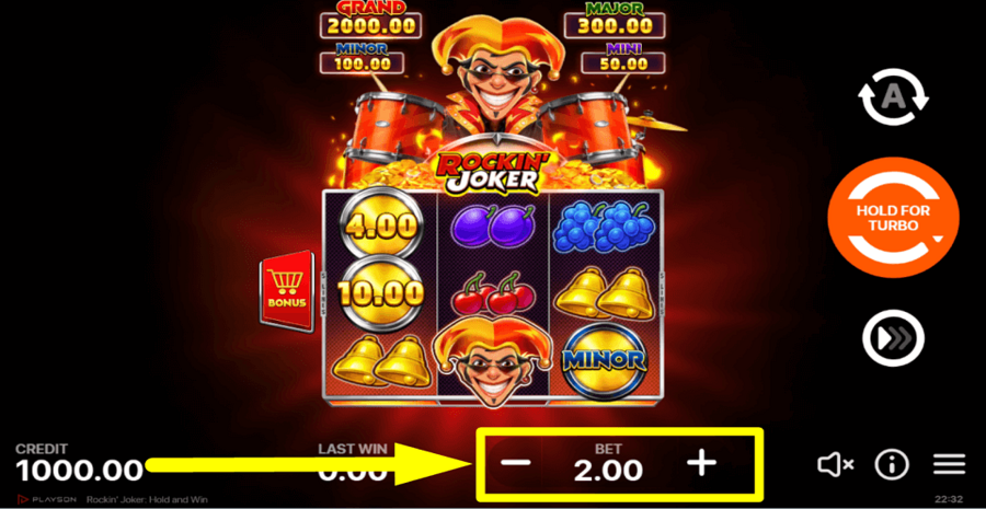 Rockin Joker Hold And Win Bet Value