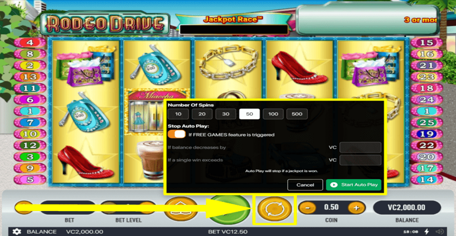 Rodeo Drive Autoplay Feature