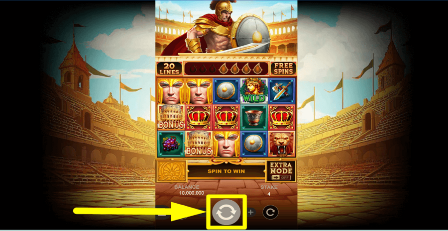 Roma Reborn Spin Button