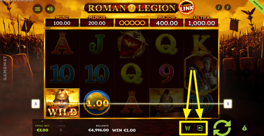 Roman Legion Flaming Link Gamble
