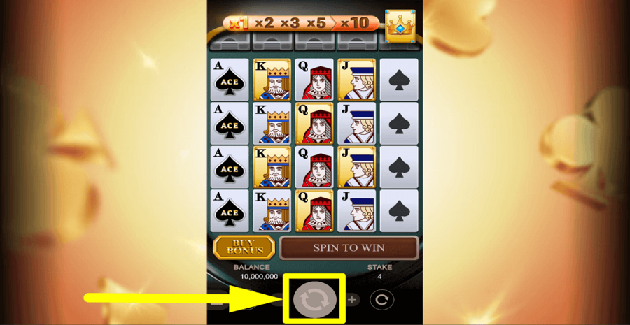 Royal Ace Spin Button