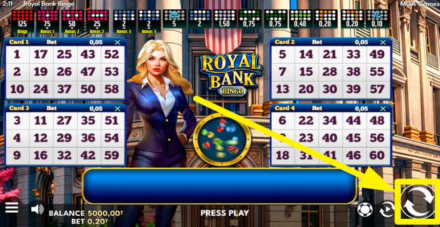 Royal Bank Bingo Play