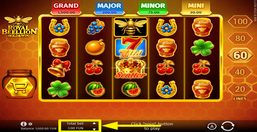 Royal Beellion Hold And Win Adjust Bet