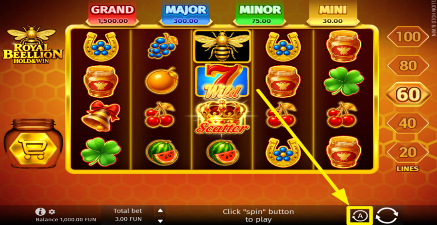 Royal Beellion Hold And Win Autoplay