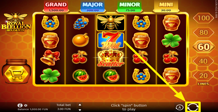 Royal Beellion Hold And Win Spin