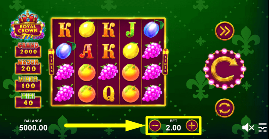 Royal Crown 777 Bet Value