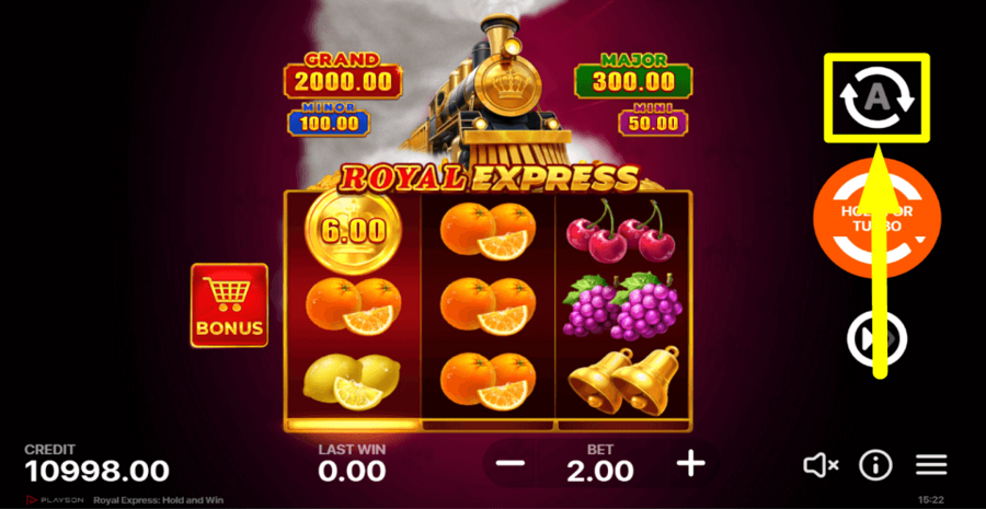 Royal Express Hold And Win Autoplay Feature