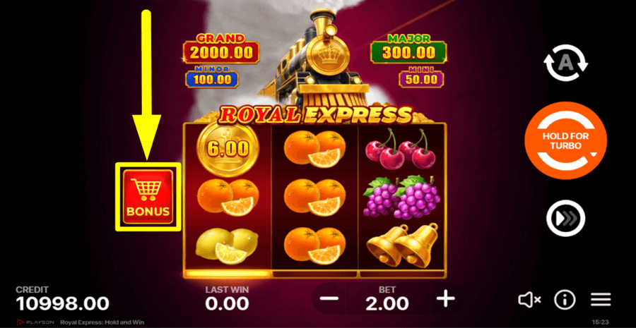 Royal Express Hold And Win Buy Feature