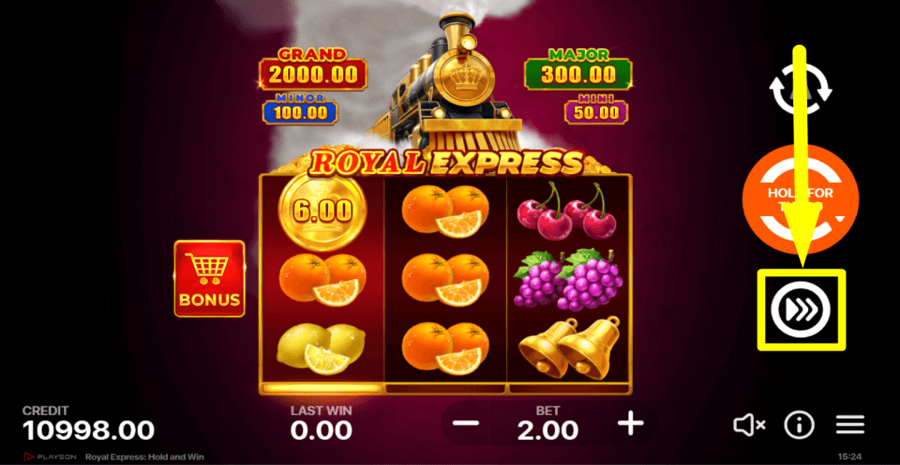 Royal Express Hold And Win Turbo Feature