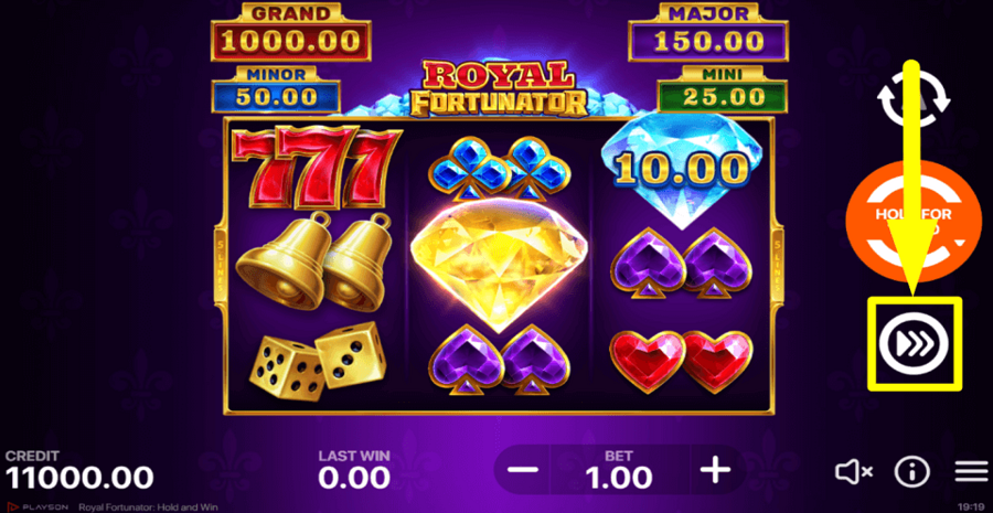 Royal Fortunator Fast Play Feature