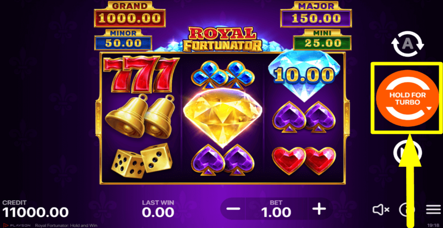Royal Fortunator Spin Button