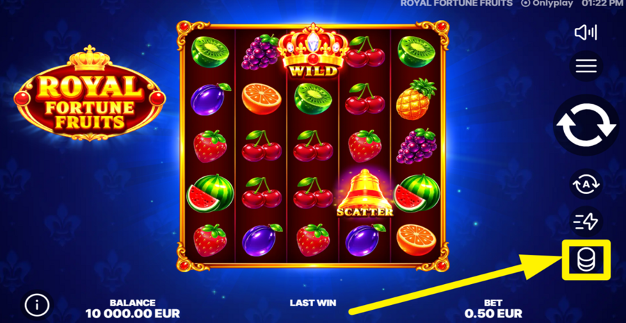 Royal Fortune Fruits Adjust Bet