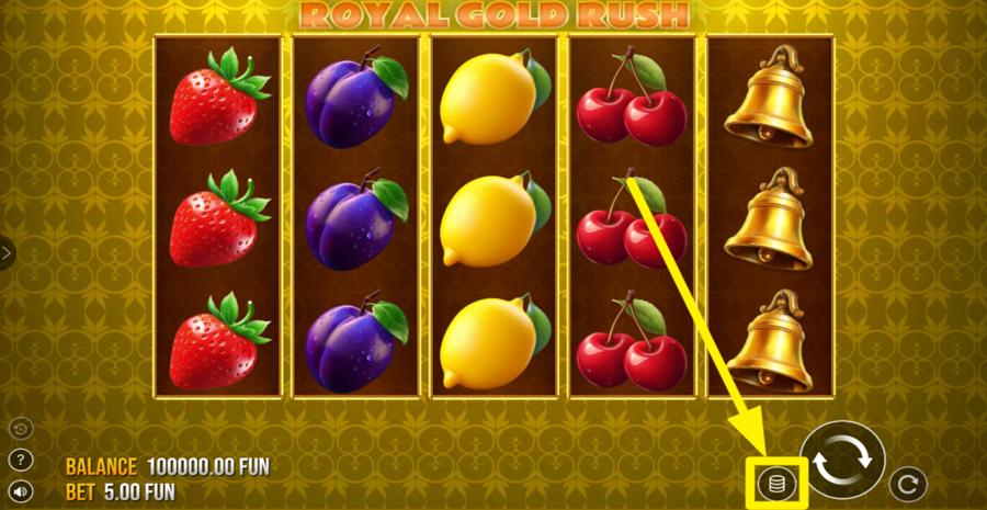 Royal Gold Rush Adjust Bet