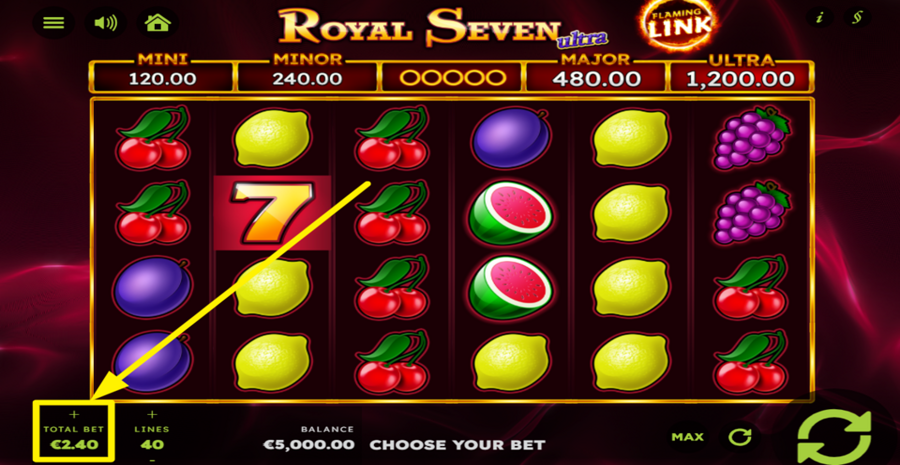 Royal Seven Ultra Flaming Link Adjust Bet