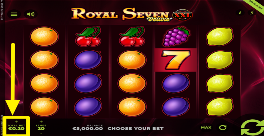 Royal Seven Xxl Deluxe Adjust Total Bet