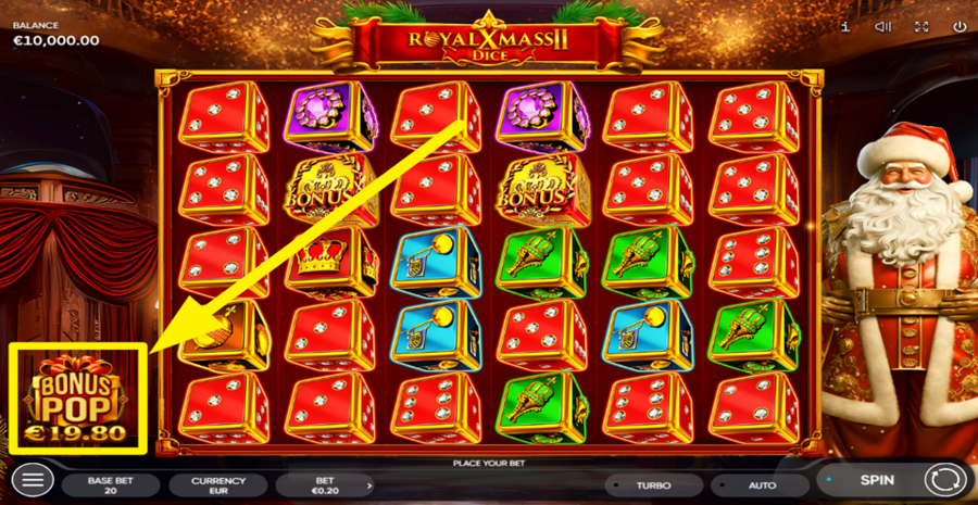 Royal Xmass 2 Dice Buy Bonus