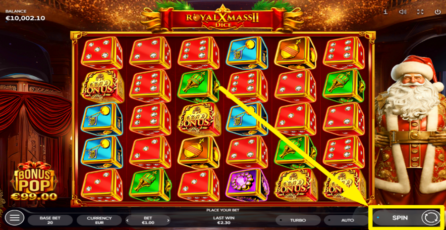Royal Xmass 2 Dice Spin