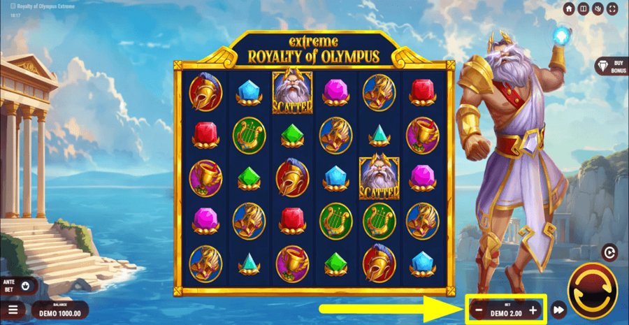 Royalty Of Olympus Extreme Bet Value