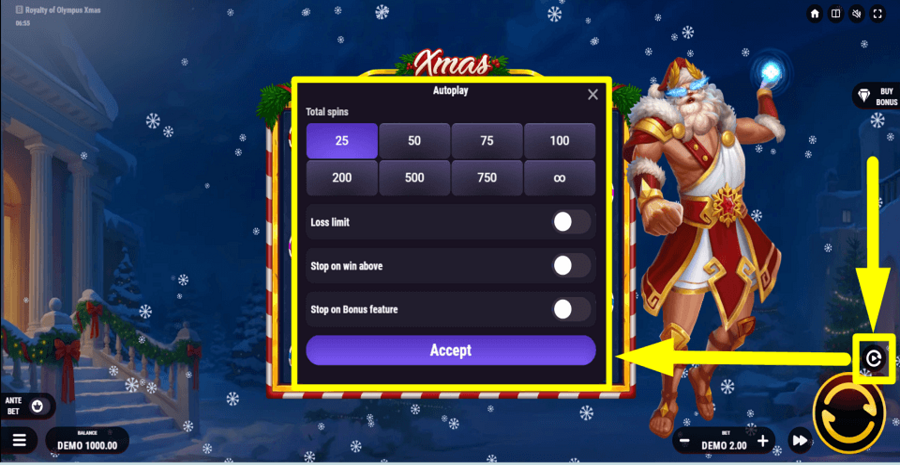Royalty Of Olympus Xmas Autoplay Feature