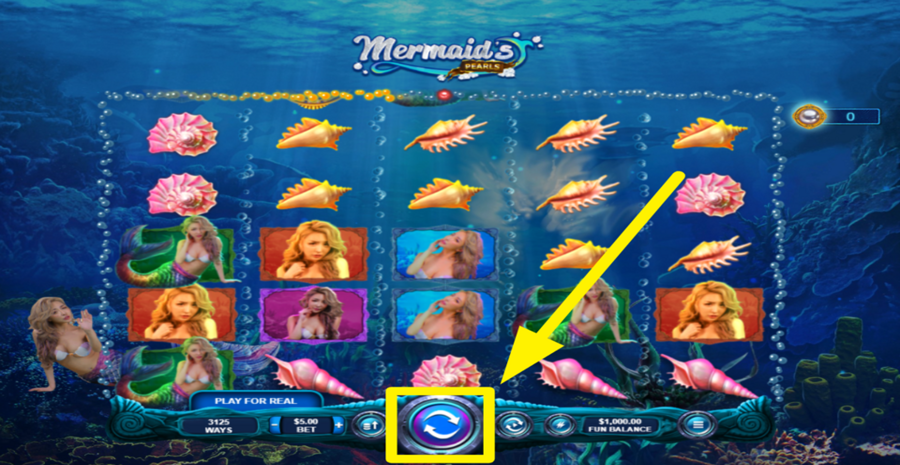 Rtg Mermaids Pearls Spin Button