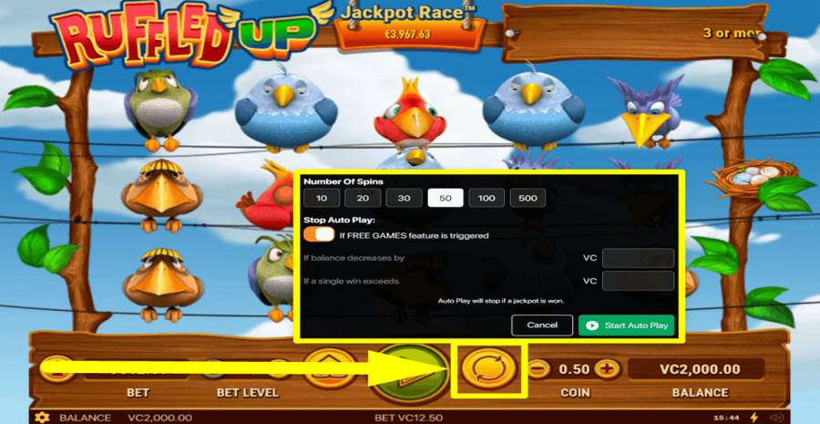 Ruffled Up Autoplay Feature