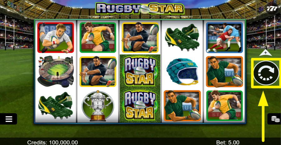 Rugby Star Spin Button
