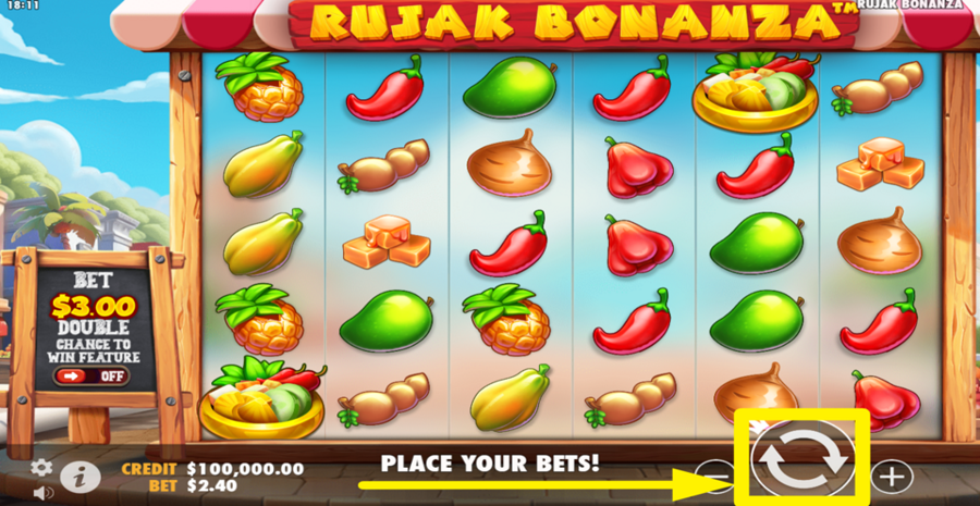 Rujak Bonanja Spin Button