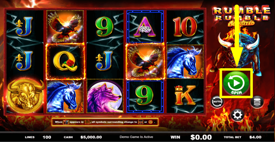 Rumble Rumble Energized Spin Button