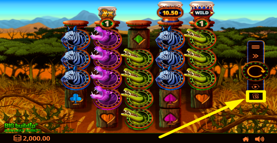 Runaway Rhino Adjust Bet