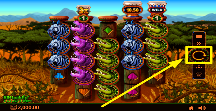 Runaway Rhino Spin Button