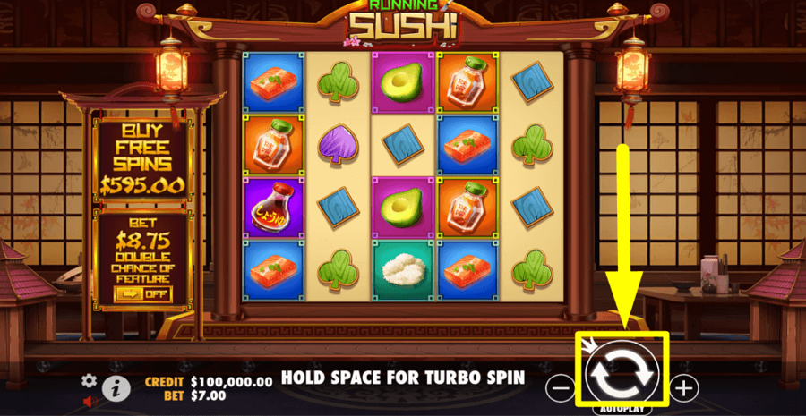 Running Sushi Spin Button