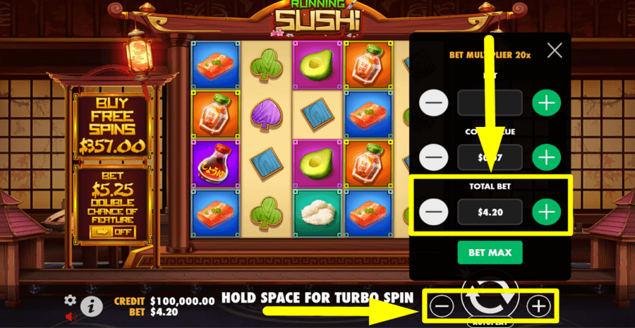 Running Sushi Total Bet Value