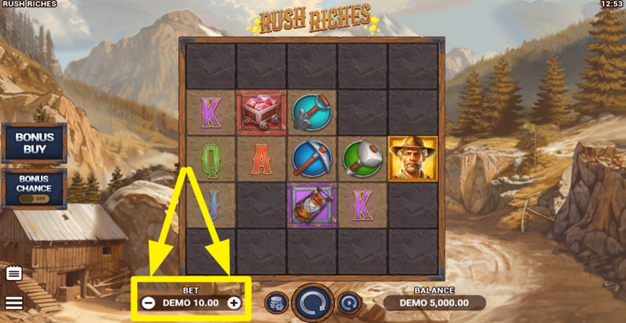 Rush Riches Adjust Bet