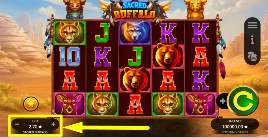 Sacred Buffalo Bet Value