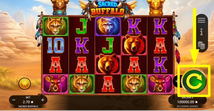 Sacred Buffalo Spin Button