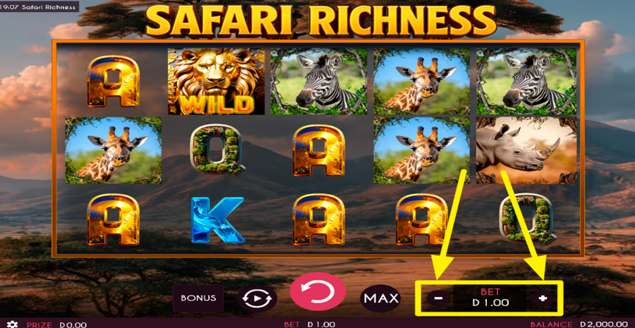 Safari Richness Adjust Bet