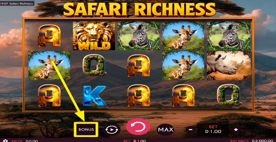 Safari Richness Buy Bonus