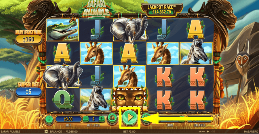 Safari Rumble Play Button